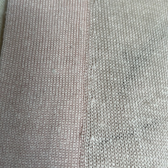 NEW Ann Taylor Pink Ruffle Open Cardigan Lightweight Linen Blend Sweater - Picture 6 of 11